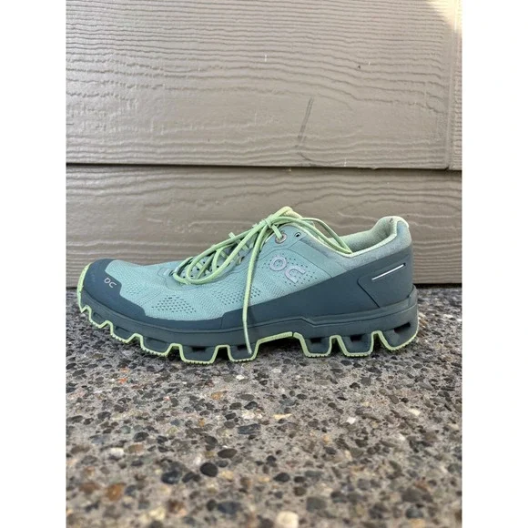On Cloudventure Trail Running Shoes Women 7 Moss Olive Green Swiss Engineering - Picture 3 of 10